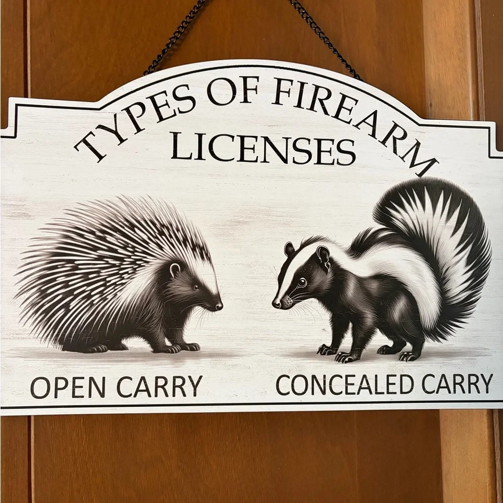 Humorous Firearm License Sign New - Picture 1 of 2